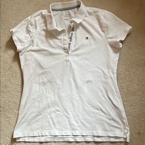 Tommy Hilfiger White Button Down Polo Shirt